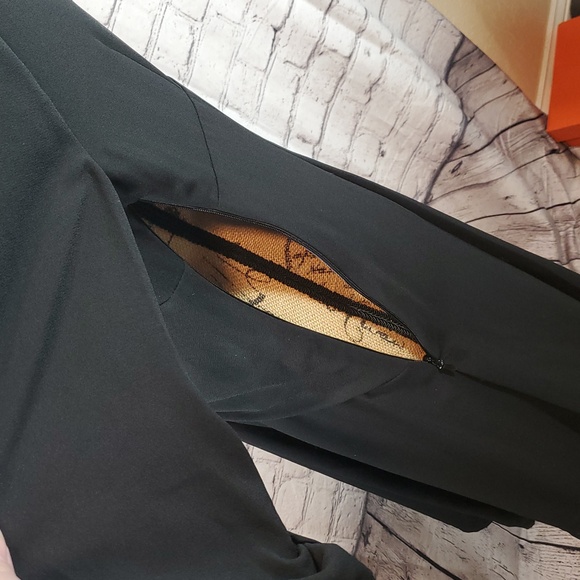 BCBGMaxAzria Black Midi 3/4 Sleeve Dress Size 6 - Picture 7 of 12